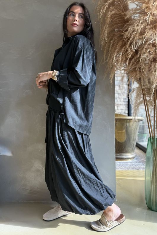 Paloma French Tuck Shirt Black